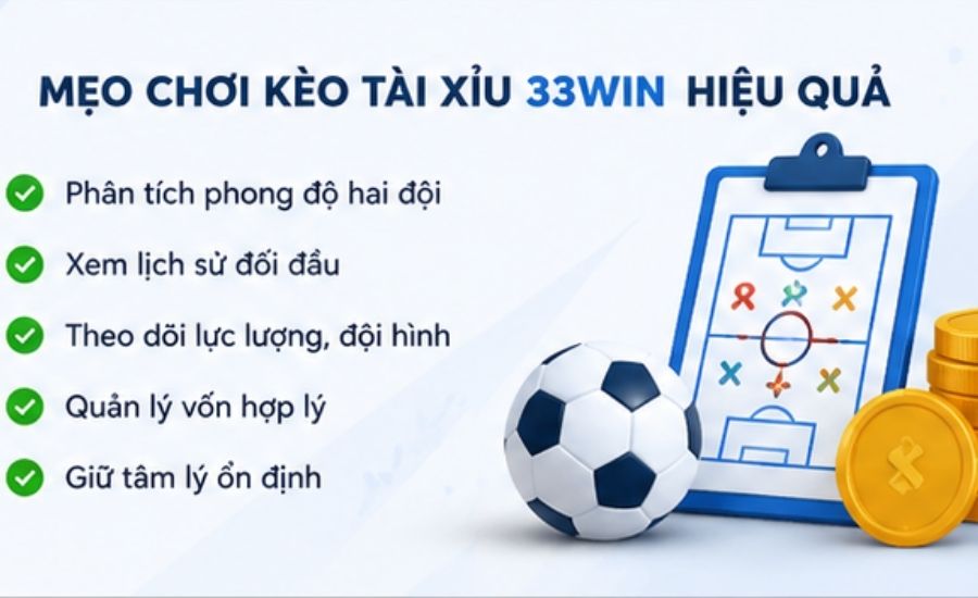 Mẹo Chơi Kèo Tài Xỉu 33Win Hiệu Quả