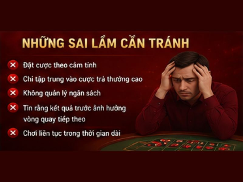 Những sai lầm thường gặp khi chơi Roulette