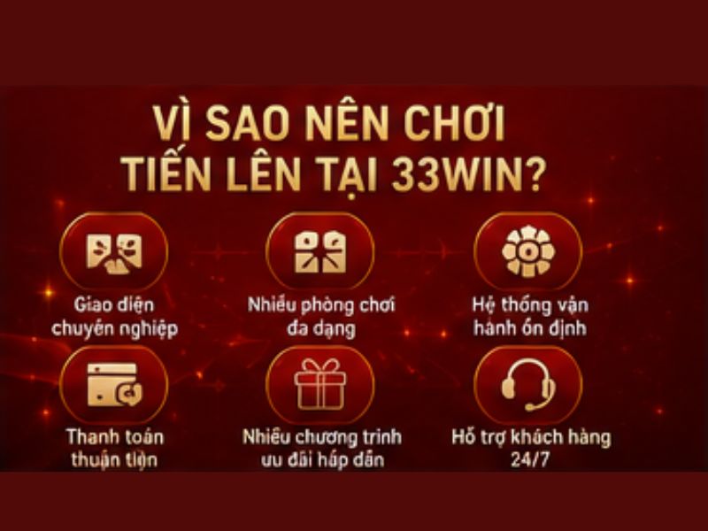 Vì sao nên chơi Tiến Lên tại 33WIN